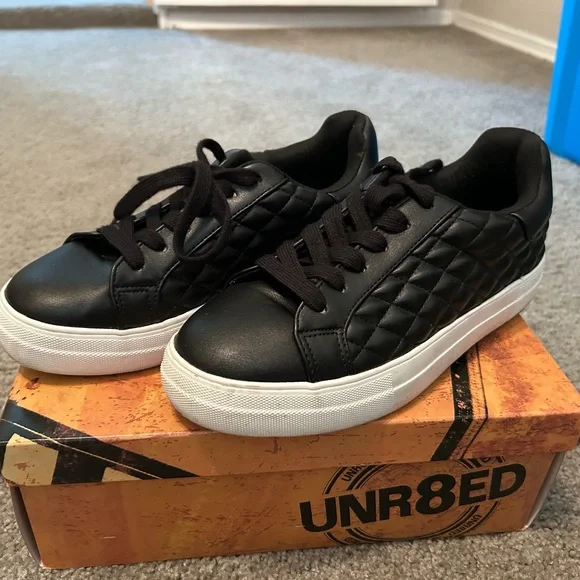 UNR8ED Black Quilted Sneakers - Picture 4 of 10